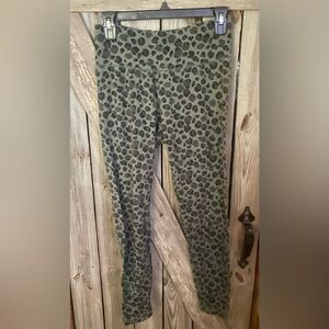 BCG Green Leopard Print Leggings